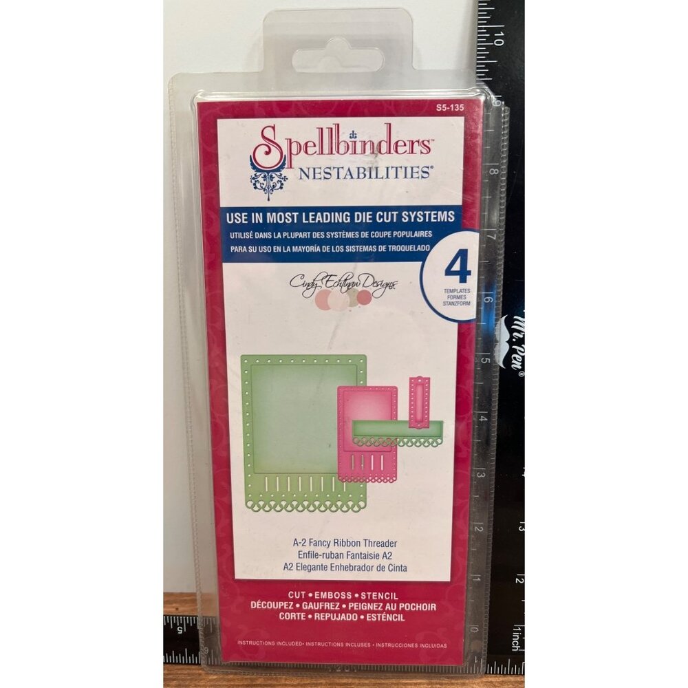 Spellbinders Nestabilities A2 Fancy Ribbon Threader Die Set S5-135 - Picture 1 of 2